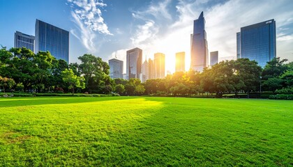 sunset, buildings and plant