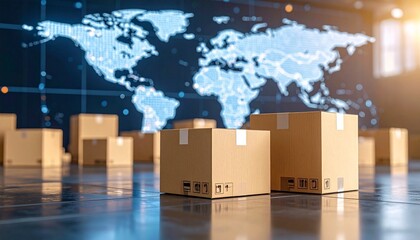 stack of boxes on the blue 