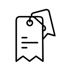 Bookmark Tag Folded On Paper Icon For Web And Graphic Design