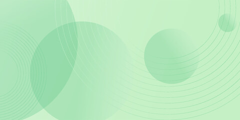 Texture soft Background in Gradient green and white Tones with Circles. Circle effect style geometric, modern art