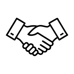 Obraz premium Business Deal Property Purchase Handshake Icon For Web And Graphic Design