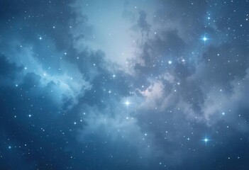 Soft Starfield  A Gentle and Hazy Blue Sky