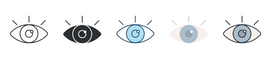 Obraz premium Vision Icon Set Multiple Style Collection