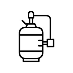 Chemical Tank With Industrial Valve Icon For Web And Graphic Design