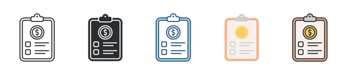 Business Plan Icon Set Multiple Style Collection