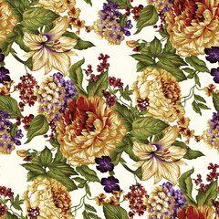 seamless pattern with flowers