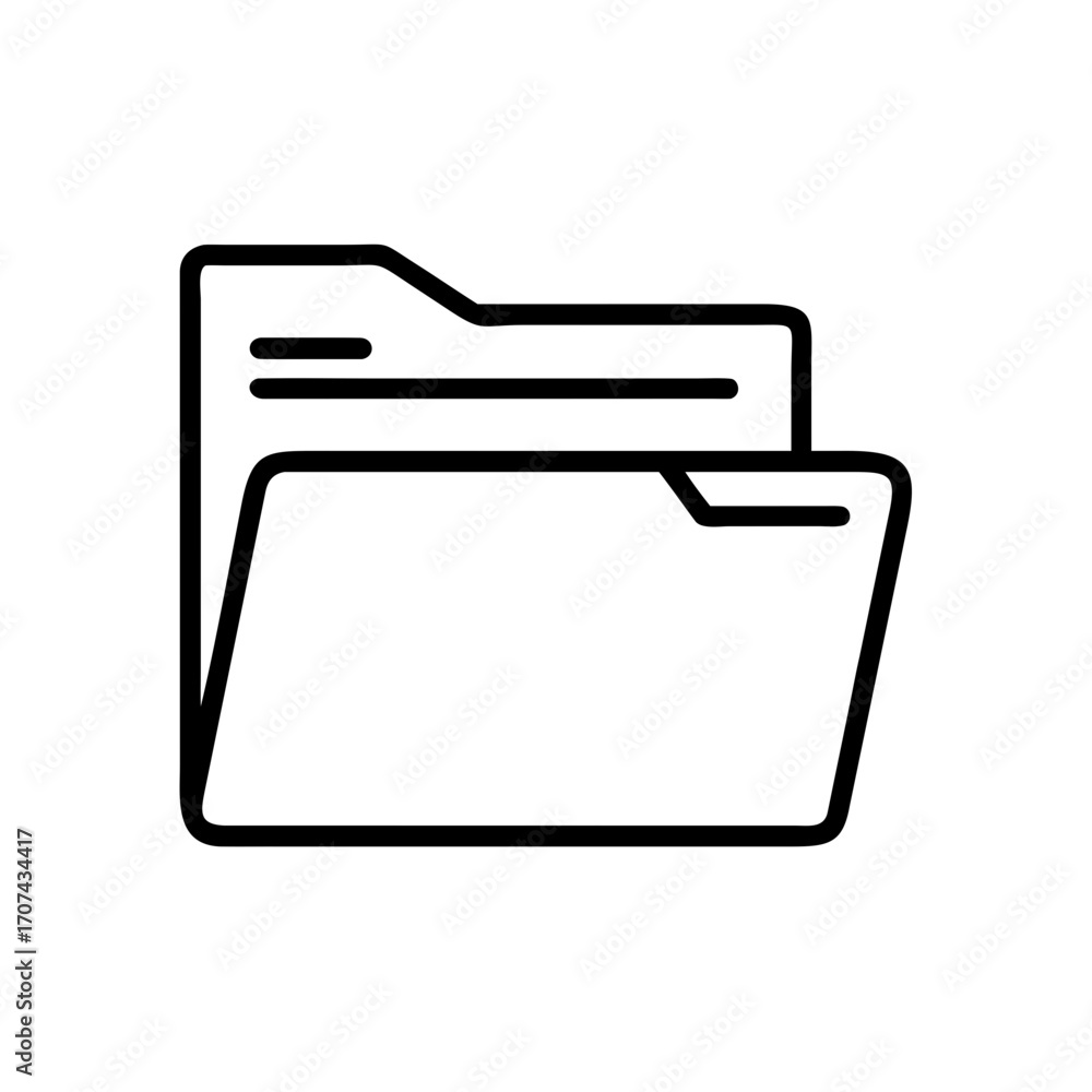 Poster document folder archive file icon for web and graphic design
