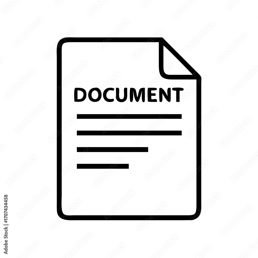 Poster document paper with text icon for web and graphic design