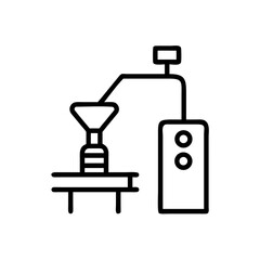 Factory Production Pipeline Machinery Icon For Web And Graphic Design
