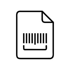 File Document With Barcode Scan Icon For Web And Graphic Design