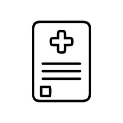 Fototapeta premium Health Insurance Card With Cross Sign Icon For Web And Graphic Design