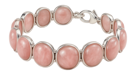 Inesite bracelet with a rosy color