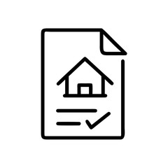 House On Clipboard Real Estate Report Icon For Web And Graphic Design