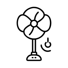 Obraz premium Household Electric Fan Appliance Icon For Web And Graphic Design