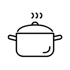 Kitchen Cooking Pot Appliance Icon For Web And Graphic Design