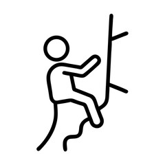 Life Coaching Guidance Person Climbing Icon For Web And Graphic Design