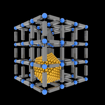 Metal-organic framework, illustration