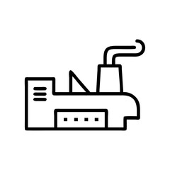 Paper Mill Production Machine Icon For Web And Graphic Design