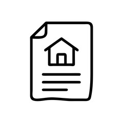 Real Estate Home Evaluation Price Document Icon For Web And Graphic Design