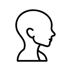 Relaxation Calm Human Profile Icon For Web And Graphic Design