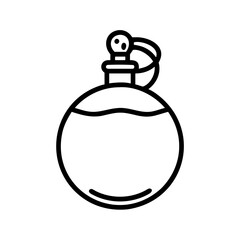 Round Perfume Bottle Luxury Style Icon For Web And Graphic Design