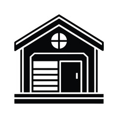 Garage Door Automation Icon Vector