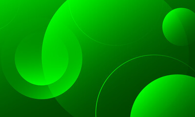 Abstract green background with circles. Vector illustration