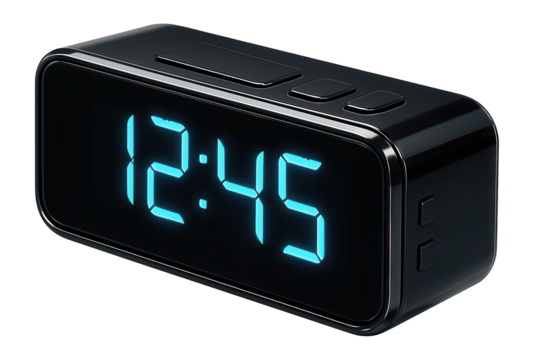 Digital clock with a clear LED display
