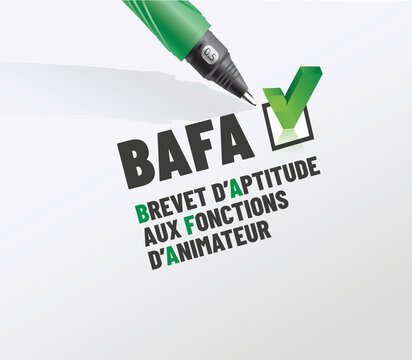 BAFA - acronyme - brevet d'aptitude aux fonctions d'animateur