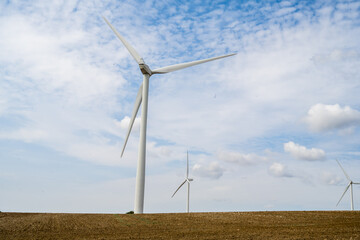 Huge windmill, wind energy generator, alternative electricity