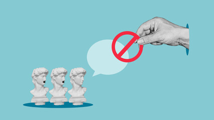 Freedom of speech, press and protest against dictatorship. Censorship and restricted social dialogue. Discriminatory actions in the internet © Andrii