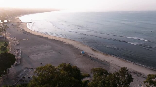 Doheny State Beach early morning drone footage