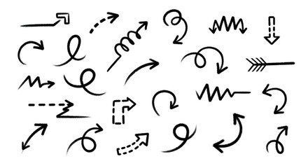 Dynamic hand-drawn arrow collection guides your audience through modern design and creative concepts