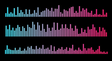 Dynamic abstract bar charts show data trends and growth with vibrant gradient colors