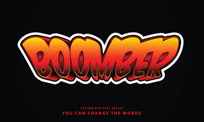Bomber Comic Text Style - Editable Vector Text Effect