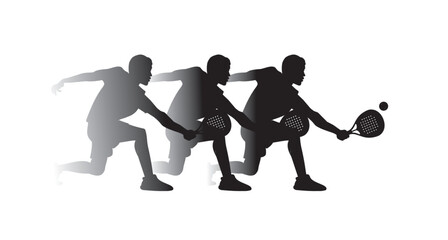 silhouettes of people playing padel