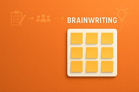 Brainwriting Infographic Design with Idea Generation Method for Business