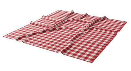 Red Gingham Picnic Blanket Isolated Transparent PNG