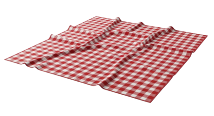 Red Gingham Picnic Blanket Isolated Transparent PNG