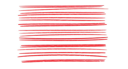 Bold red lines drawn by hand on a clean white background, perfect for highlighting text or design elements.