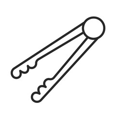 Kitchen tongs line icon vector for cooking and culinary clip art.