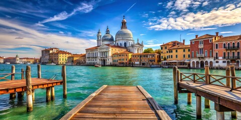 Scenic View of Grand Canal in Venice with Historic Architecture