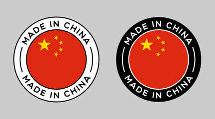 Vector Made in China Badge Labels