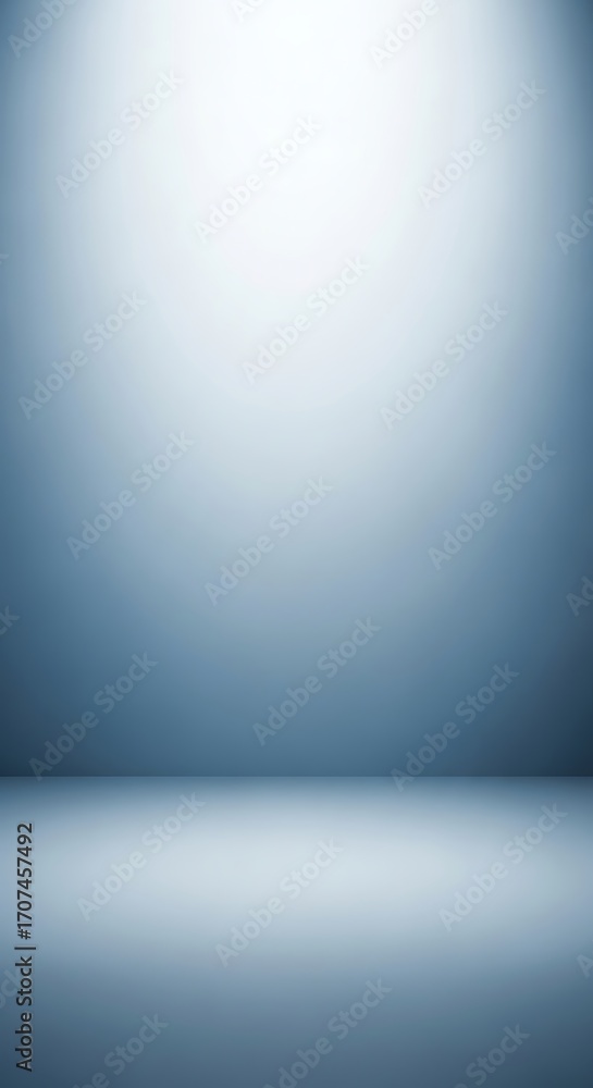 Poster a clean, empty studio with a soft spotlight illuminating the background and floor.