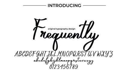 Frequently - Elegant Script Font for Smooth Handwritten Design and Creative Typography
