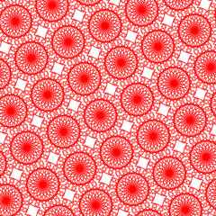 Red circular geometric seamless pattern background