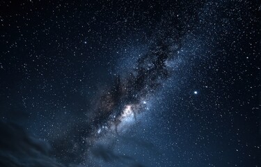 A beautiful picture showcasing the milky way galaxy in the night sky above