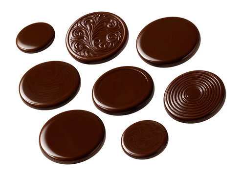 Chocolate discs for elegant desserts