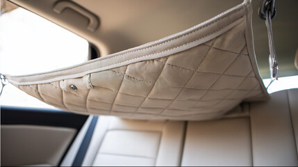 Waterproof Quilted Dog Car Seat Hammock Installed in SUV — Full Backseat Coverage