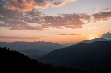 Obraz premium sunrise over the mountains